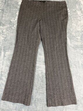 Simply Vera Vera Wang Womens Gray Herringbone Bootcut Pants XL